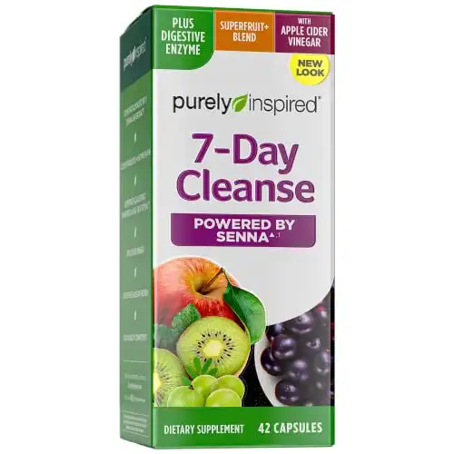 Detox Cleanse | Purely Inspired 7 Day Cleanse and Detox Pills | Acai Berry Cleanse | Whole Body Cleanse Detox for Women & Men | Body Detox with Senna Leaf & Digestive Enzymes | 42 Acai Berry C...